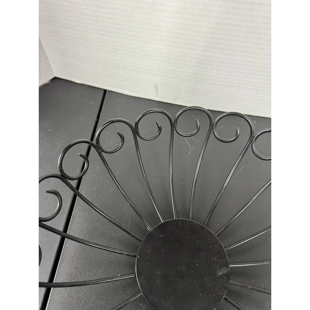 Metal‎ Fruit basket centerpiece black scroll